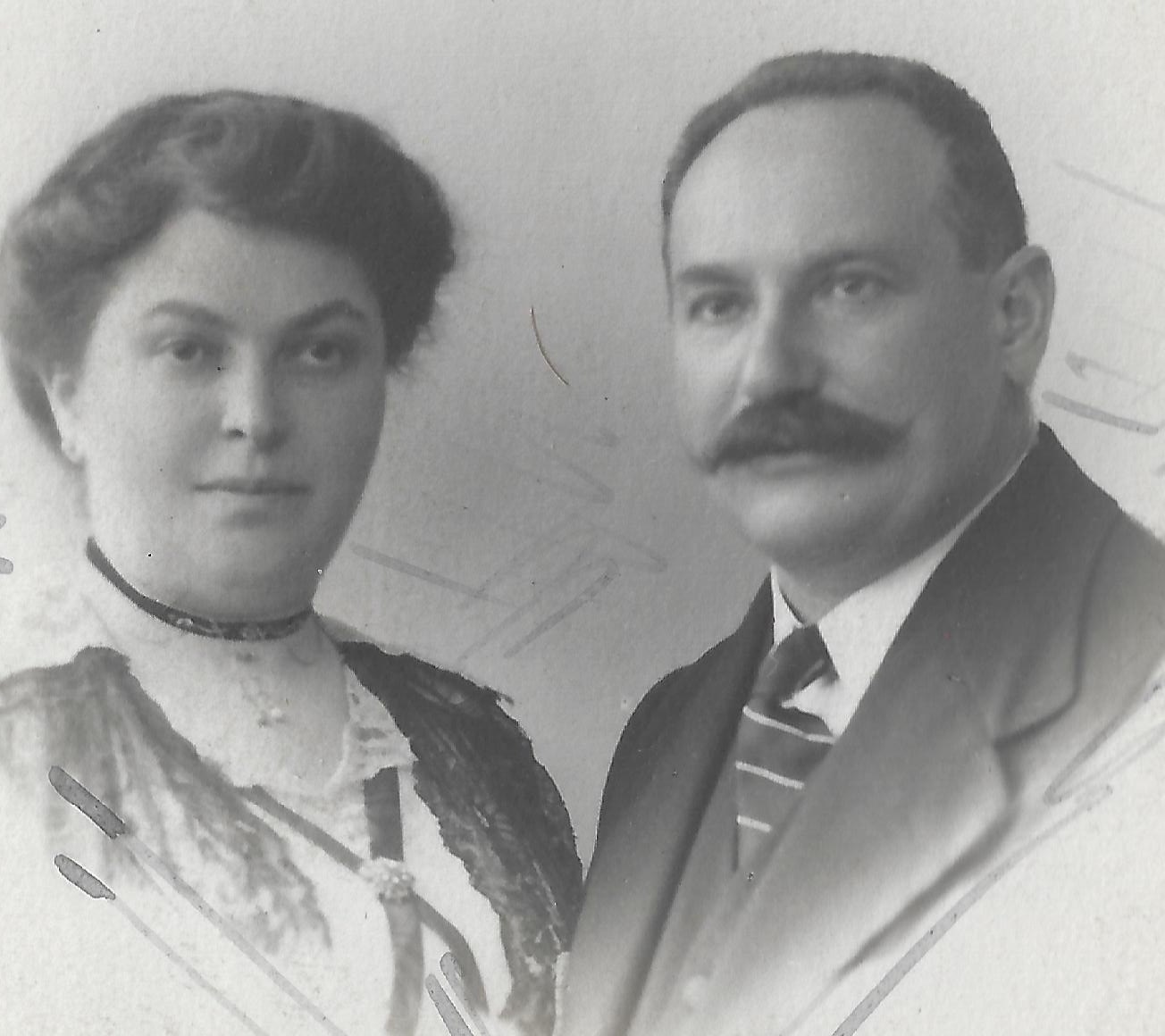 Portrait of Jenny Liebenthal née Schottländer beside her husband Philipp Liebenthal